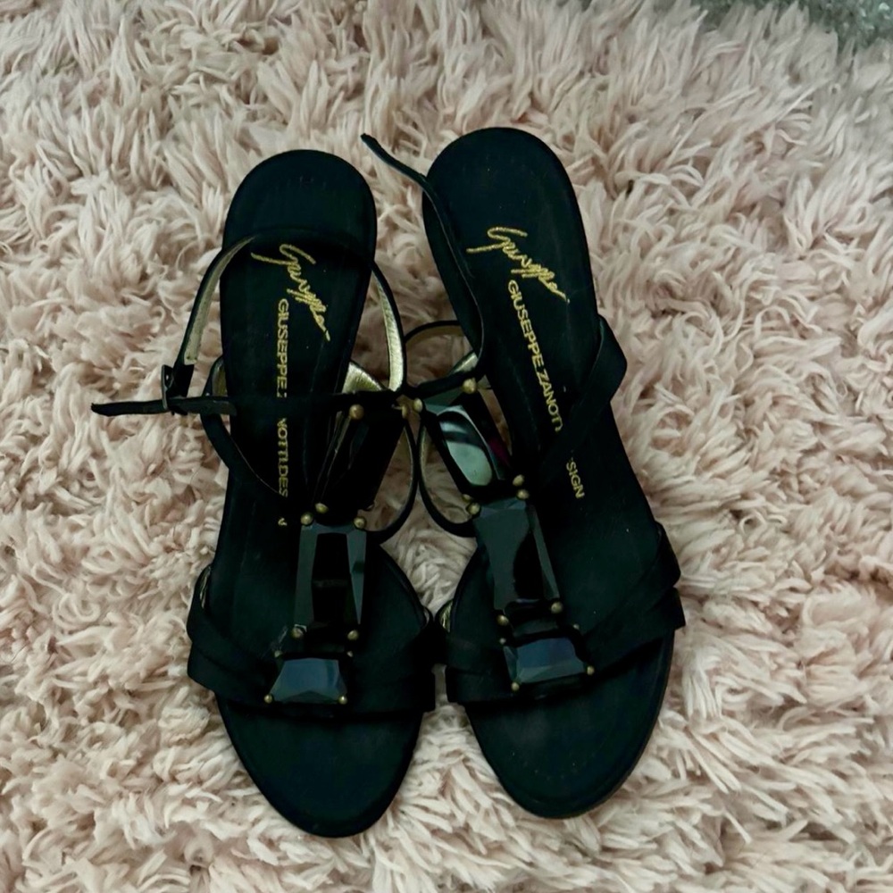 Giuseppe Zanotti Black Strappy Sandals